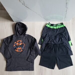Active Shorts Hoodie Bundle Boys M Gray 4 pc